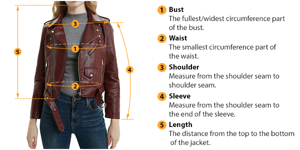 how to measure female jacket size