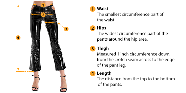 how to measure female pants and leggings size