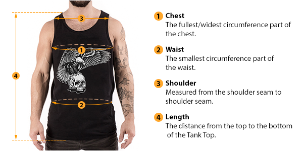 how to measure male tank top size