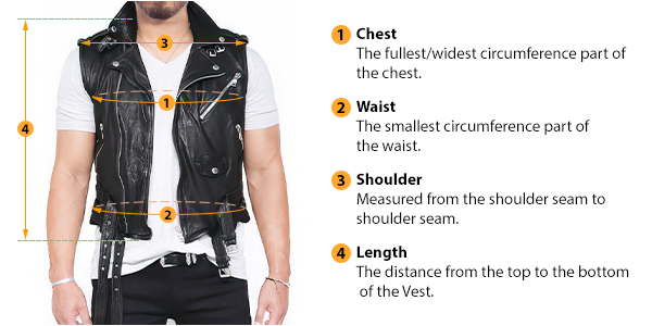 how to measure male vest size