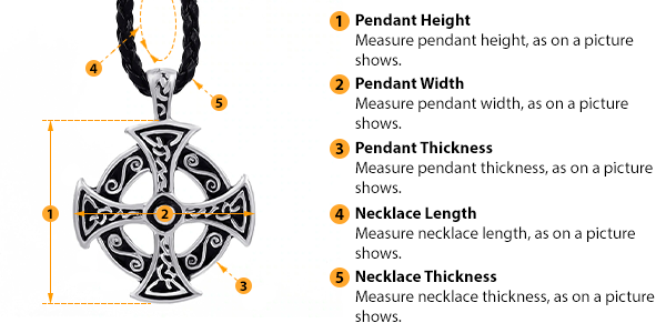 comment mesurer la taille du pendentif et du collier