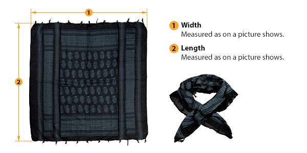 how to measure scarf and shawl size