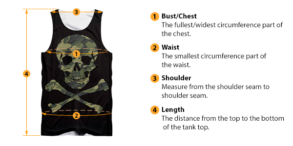 how to measure tank top size
