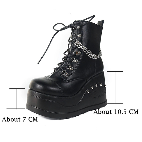 WOMEN'S PU LEATHER BOOTS - GOTHIC STYLISH SHOES.