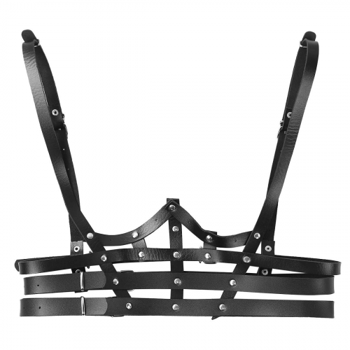 PU Leather Chest Harness for Ladies / Sexy Lingerie Goth Suspenders / Body Waist Belts