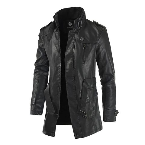 PU LEATHER MEN'S JACKET - ROCK STYLE CLOTHING.