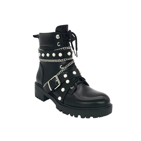 Women Leather Martin Boots - Rock Shoes.