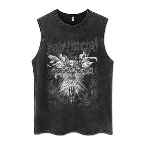 Punk Style Anime Graphic Tanks Tops / Casual Sleeveless Distressed Tees for Men