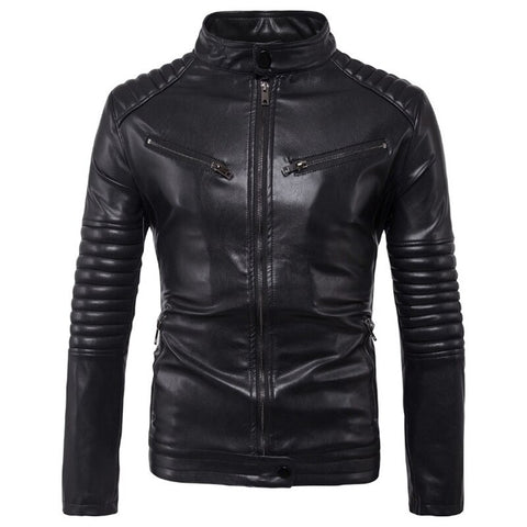 Men's Rock Faux Leather Jacket.