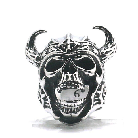 Nordic God of War Viking Warrior Skull Ring – GTHIC