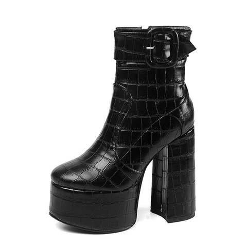 WOMEN'S PU LEATHER BOOTS - TRENDY CASUAL SHOES.