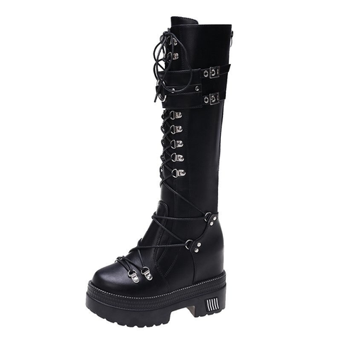 WOMEN'S PU LEATHER HIGH BOOTS - MODERN CASUAL SHOES.