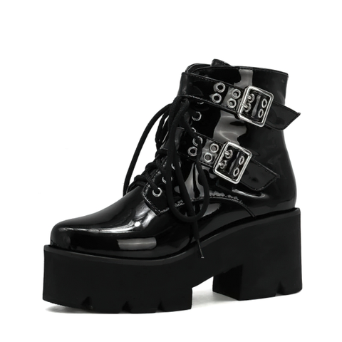 WOMEN'S PU LEATHER BOOTS - MODERN GOTHIC SHOES.