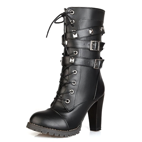 WOMEN'S PU LEATHER BOOTS - CASUAL TRENDY SHOES.