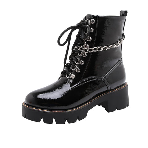 Woman Chain Ankle Boots - Gothic Outfits.