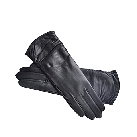 Genuine Leather Gloves Men Autumn Winter Goatskin Black Fashion