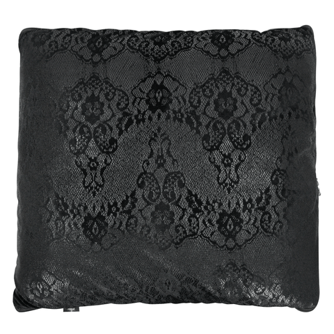 BLACK BLANKET WITH BAROQUE ORNAMENTS - GOTHIC ELEGANT DECOR.