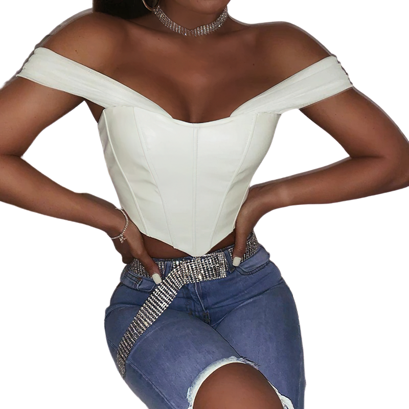 Bustier Corset Cropped Top Off Shoulder For Women / Elegant Strapless Clothing | HARD'N'HEAVY