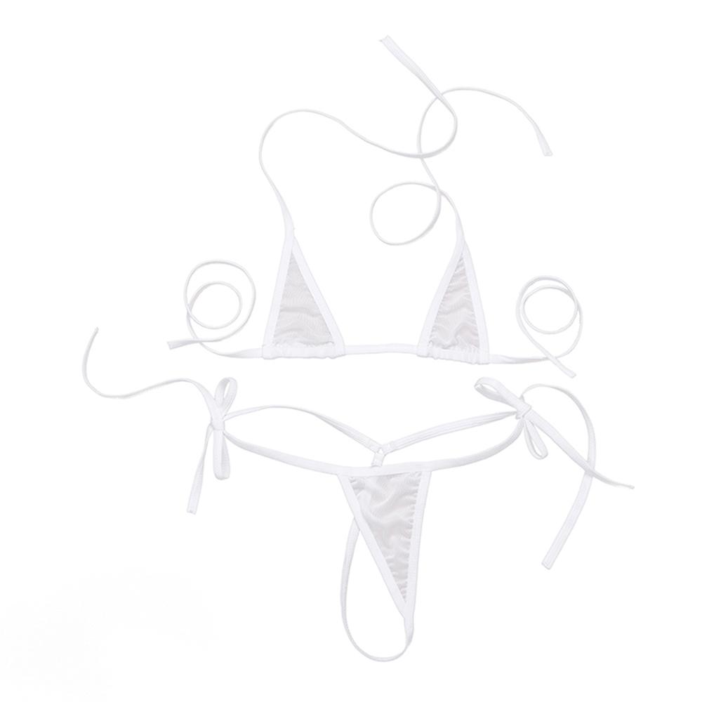 Sexy Women Underwear Mesh See Through Halter Bikini Top With Tie Sid Hard N Heavy