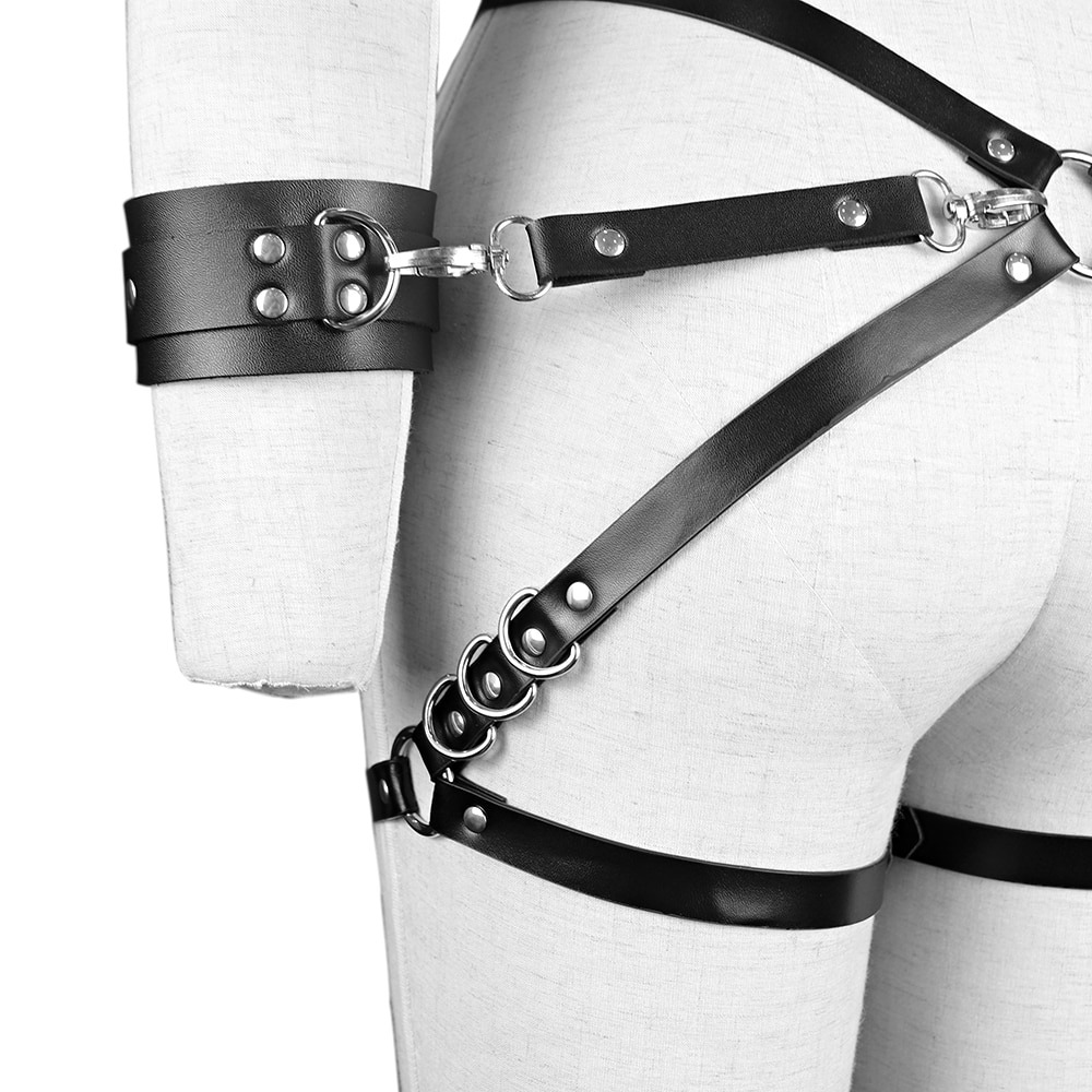 Women S Leather Leg Garter Belt Gothic Sexy Body Harness Belts N Hard N Heavy