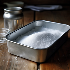 harvesting evaporated salt from sea water