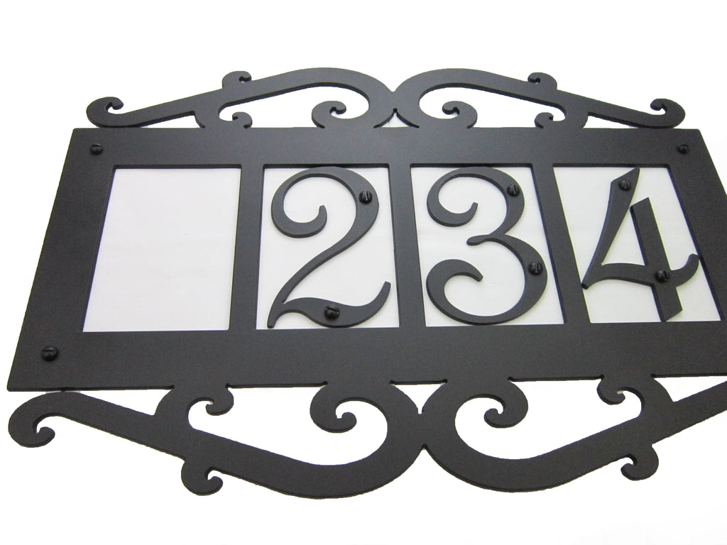 timeless wrought iron address