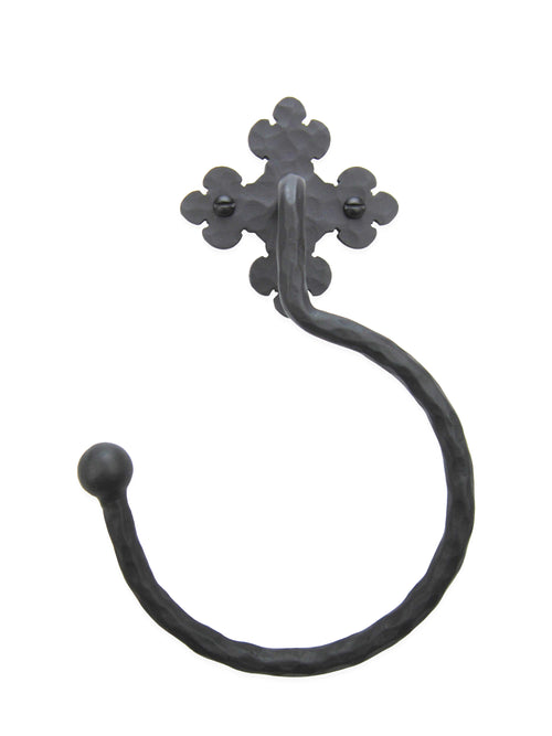 Handmade Wrought Iron Toilet Paper Holder – Black Iron Bathroom Accessories