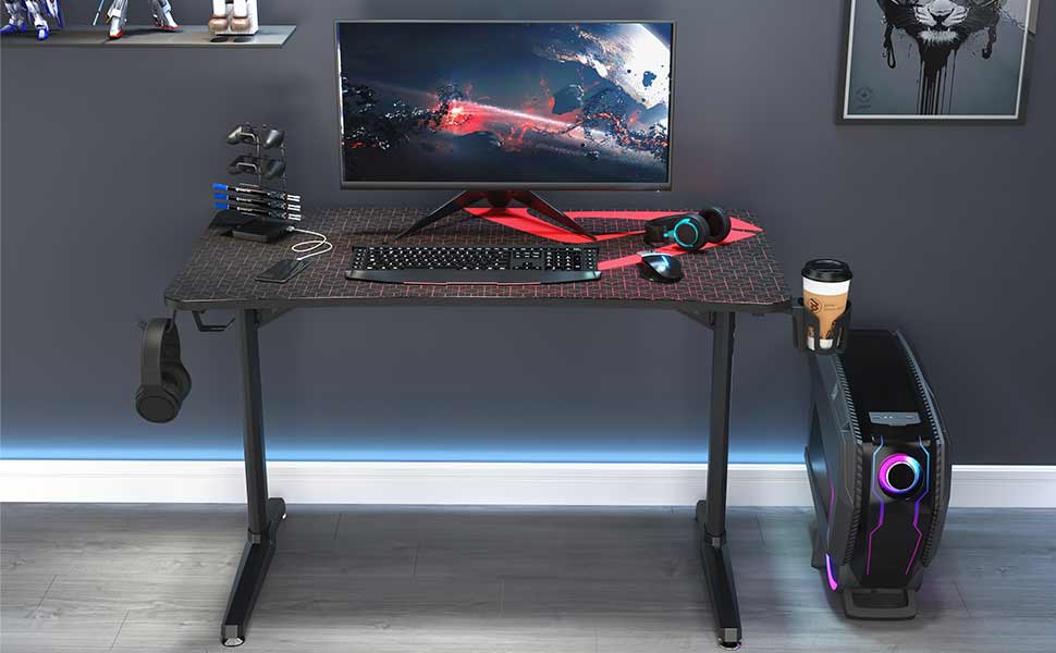 GIP 47 inch desk simple gaming setup