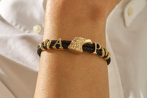 Black and Gold Eagle Bracelet
