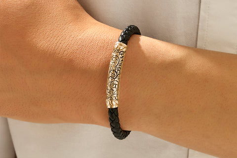 Black and gold elegant bracelet