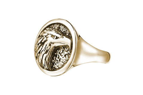 Men's Eagle Ring in Yellow Solid Gold