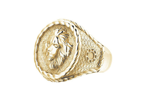 Men's Imperial Leo Ring in Solid Gold