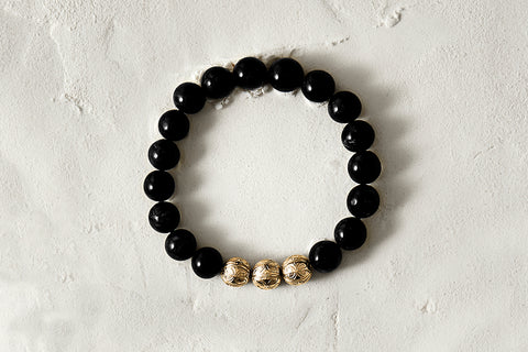 99 Black bead bracelet ideas  black beaded bracelets, black beaded  jewelry, gold jewelry fashion