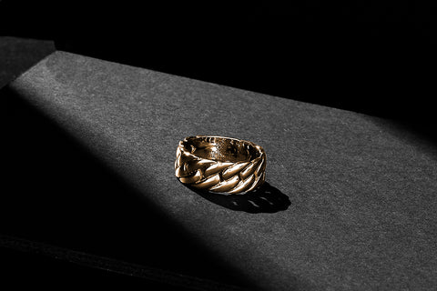 Chain Ring in Solid Gold - Atolyestone