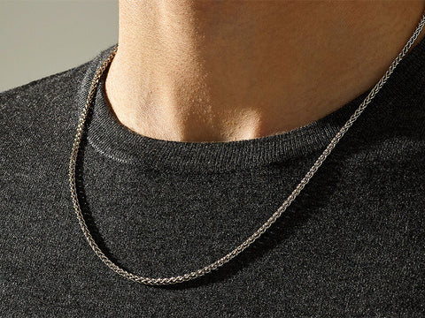 Wheat Chain Necklace - Sterling Silver