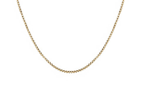 14K Real Gold Box Chain Necklace - Atolyestone