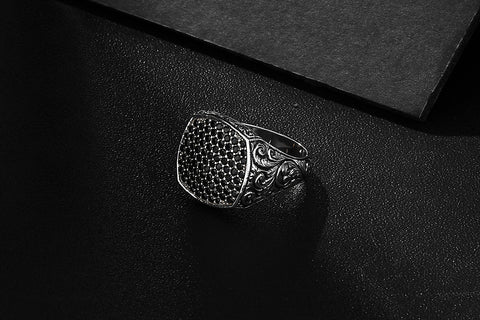 Classic Silver Cushion Pave Ring