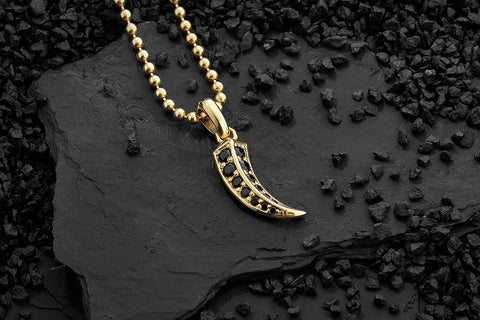Men's Solid Gold Claw Necklace