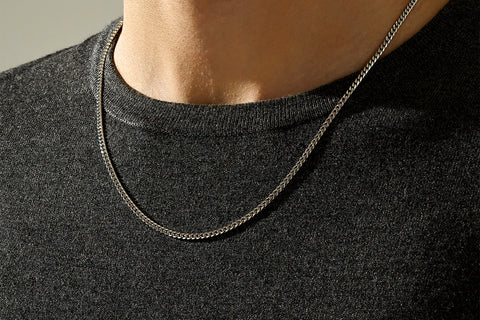 Men's Cuban Links Necklace Chain in Sterling Silver