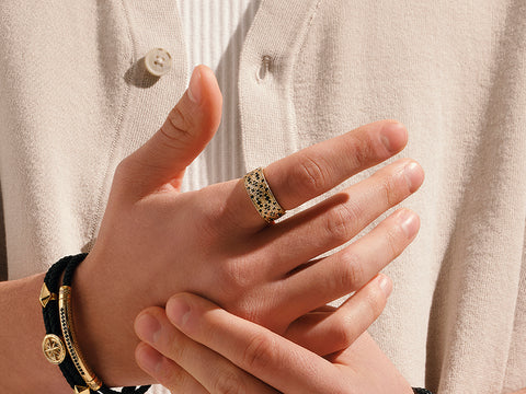 Traditional Finger Ring for Men & Women Gold Plated ( Matt & Glossy )  Finish Combination
