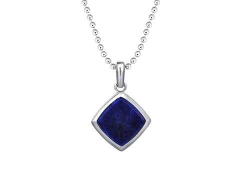 Blue Sodalite Prime Necklace Pendant in Silver