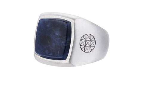 Blue Prime Ring with Sodalite in 925 Sterling Silver