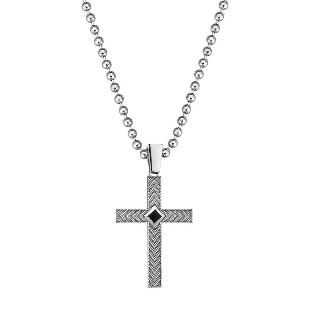 Atolyestone Solid Silver Arrow Cross Pendant