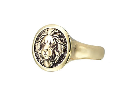 Leo Ring in Solid Yellow, White or Rose Gold - Atolyestone