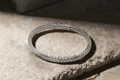 925 Sterling Silver Classic Woven Chain Bracelet