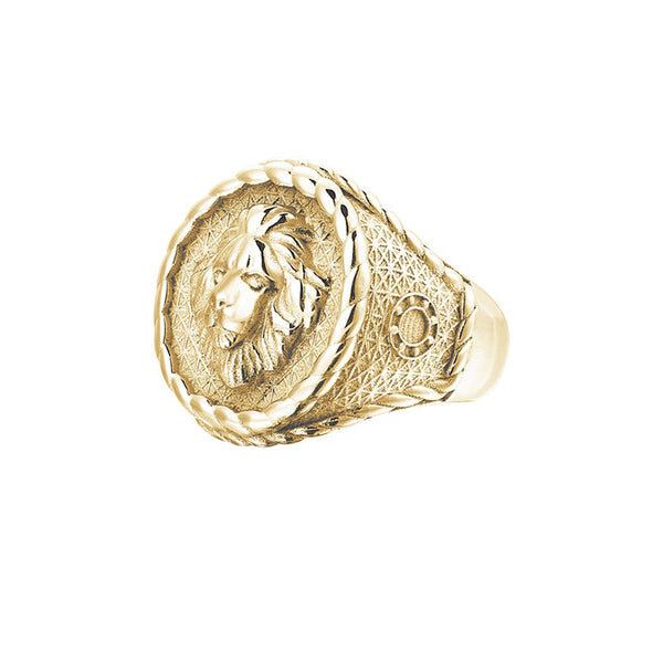 Men's Imperial Leo Ring in Solid Gold - Atolyestone
