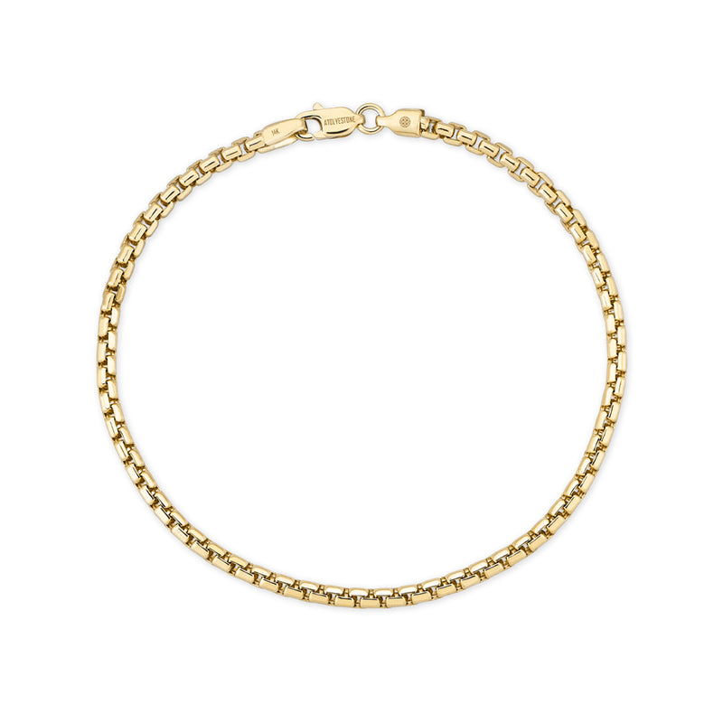 gold box chain bracelet