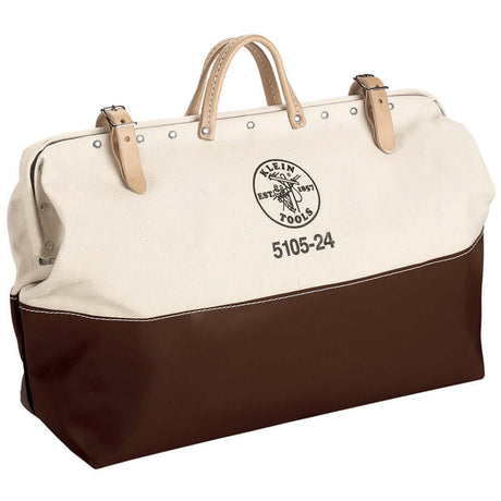 Canvas Utility Bucket, Leather Bottom, 12X16