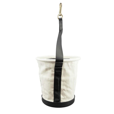 Canvas Utility Bucket, Leather Bottom, 12X16