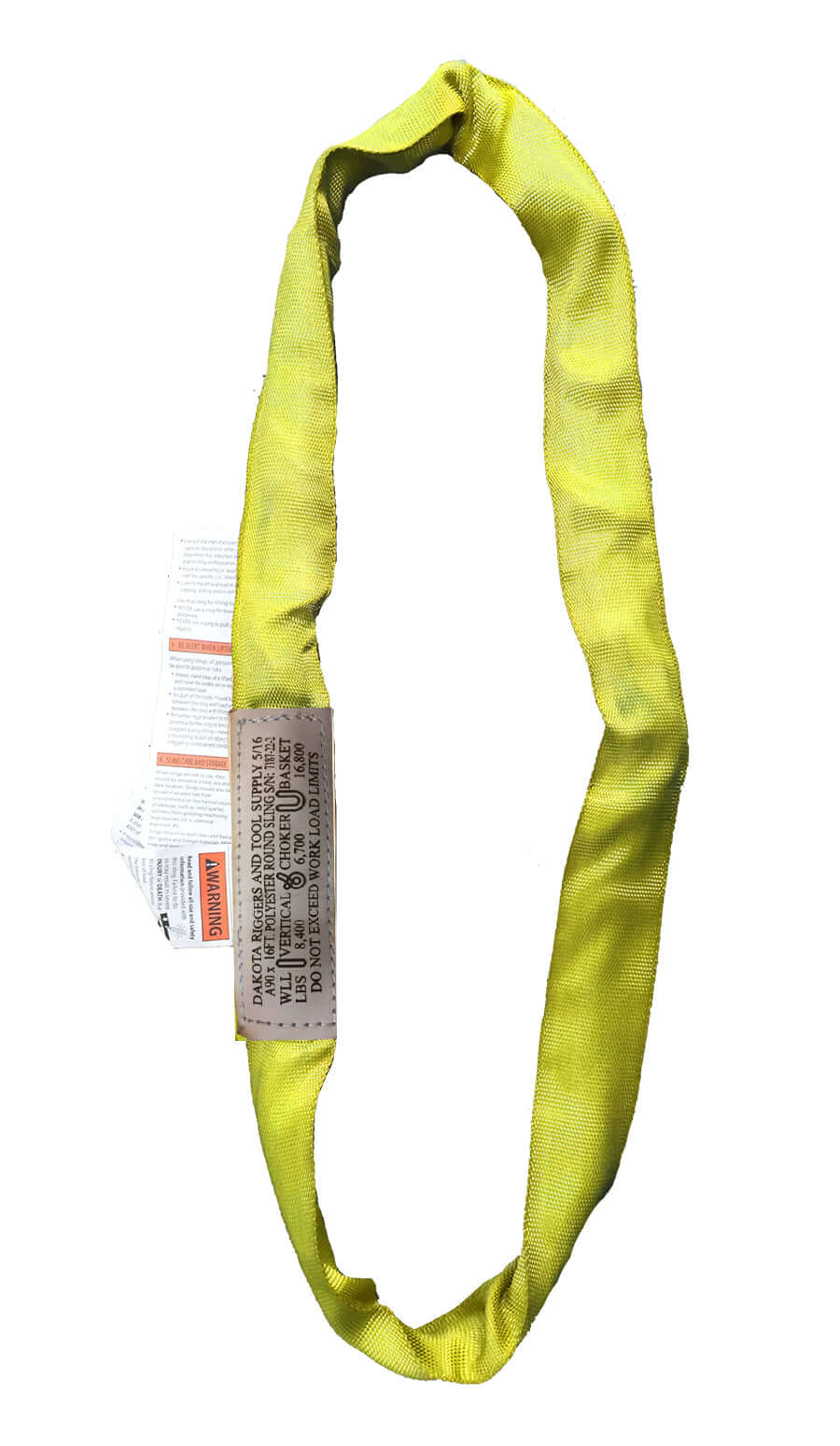 Yellow Eye and Eye 14 Foot Polyester Round Sling|8，000ポンド